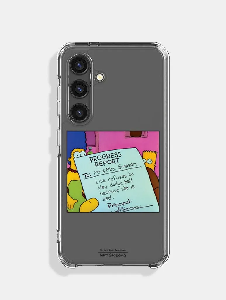 Glossy surface The Simpsons X Skinnydip Lisa is Sad Android Case