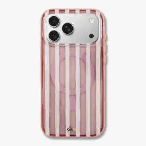 Abstract Stripe Nude MagSafe? Compatible iPhone Case Smooth Pattern Design Urban Texture