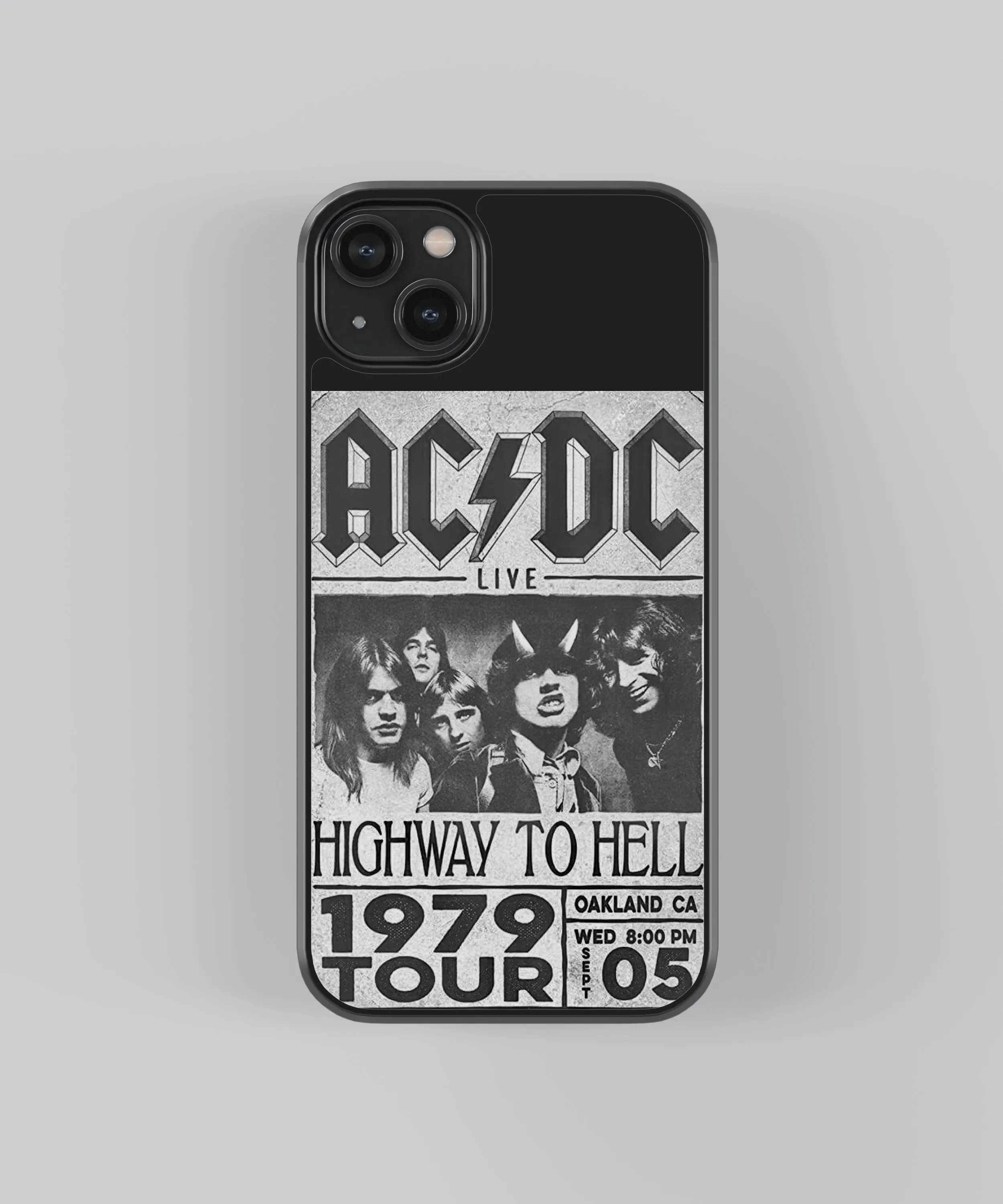 AC DC Spotify Glass Phone Case Cover Durable Look