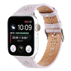 Apple Watch Patterned Leather Strap (Lilac) Color Variety