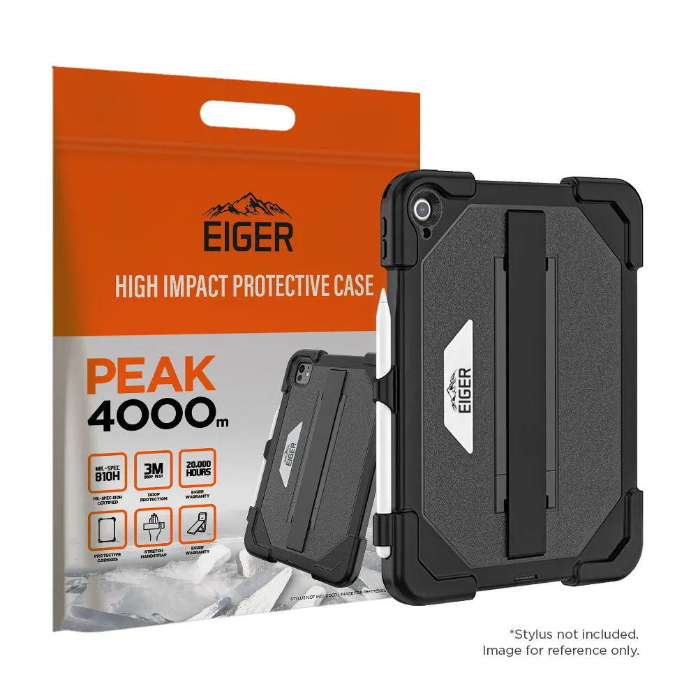Tablet Armor Pro Lite pad protector with grip zone Eiger Peak 4000m Case for Apple iPad Air 11 (2024) in Black