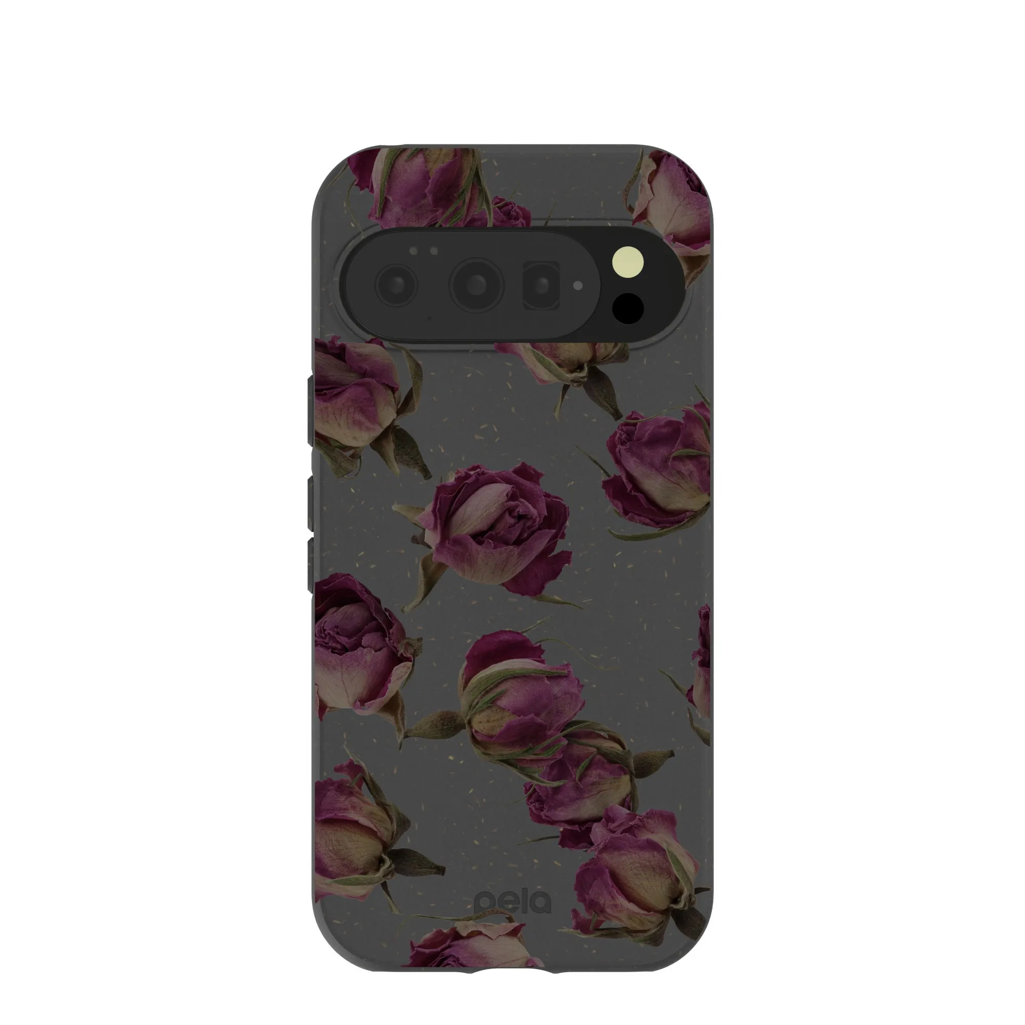 Black Dried Rosebuds Google Pixel 10/10 Pro Case Minimal Aesthetic