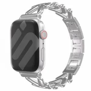 Classic Appeal Flexible Comfort Fit Apple Watch Steel Strap V-Type (Silver)