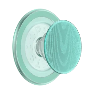 Pop Socket Desktop Aluminum Moire Turq PopGrip for MagSafe