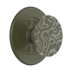 Aluminum Swirl Fatigue PopGrip for MagSafe Magic Max Grip