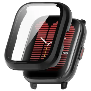 TPU Armor Covering Amazfit Active Hard Case With Glass (Black)