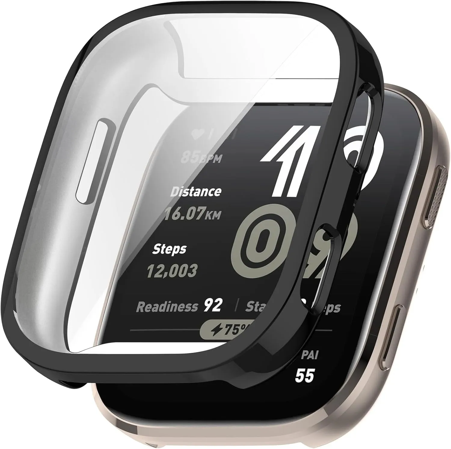 Amazfit Bip 6 TPU Case (Black) Corner Back