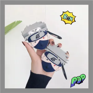 ANIME KAKASHI HATAKE SILICONE AIRPODS CASE COVER FOR 1/2, 3 AND AIRPODS PRO Creative Compact Bag Portable Smooth Case