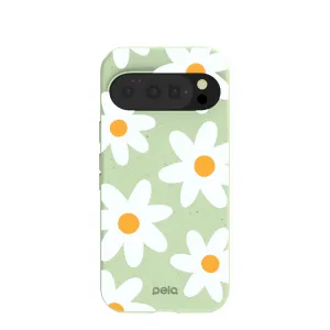 Sage Green Daisy Google Pixel 10/10 Pro Case Hybrid Surface Layer Screen Bumper