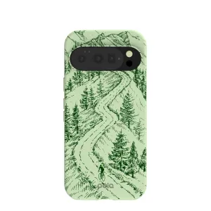 Rugged Surface Build Flexible Material Sage Green Into the Mountains Google Pixel 10/10 Pro Case