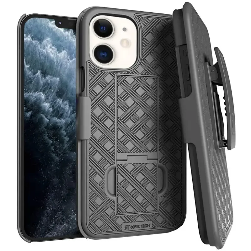Shock Absorber Minimal Build Texture Apple iPhone 11 Belt Clip Holster Phone Case