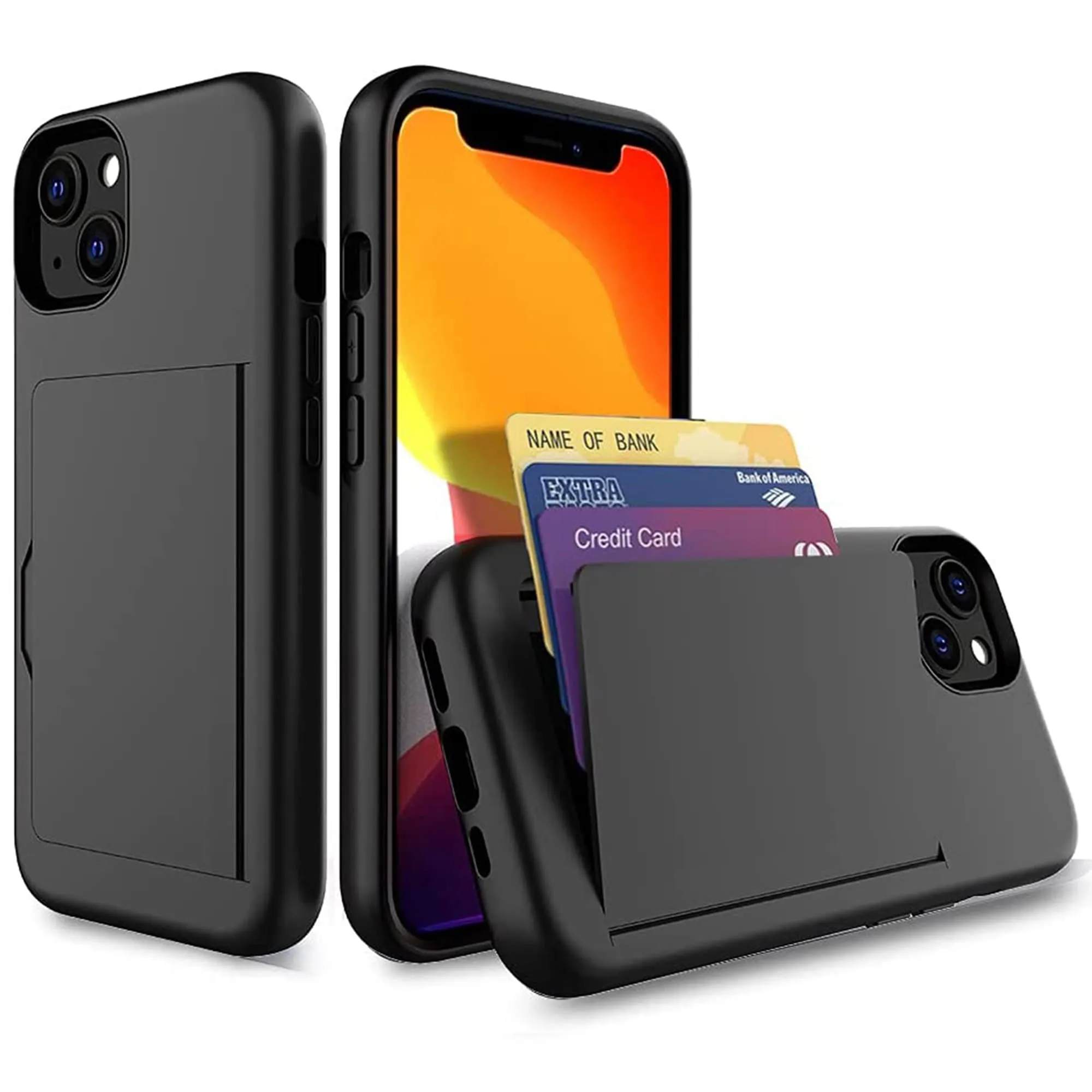 Sleek Build Apple iPhone 13 Dual-Layer Wallet Case