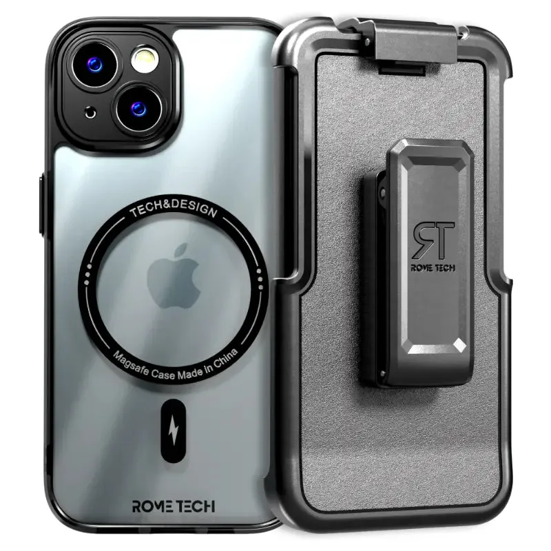 Sleek Texture Apple iPhone 14 Plus Clear Case with Magsafe