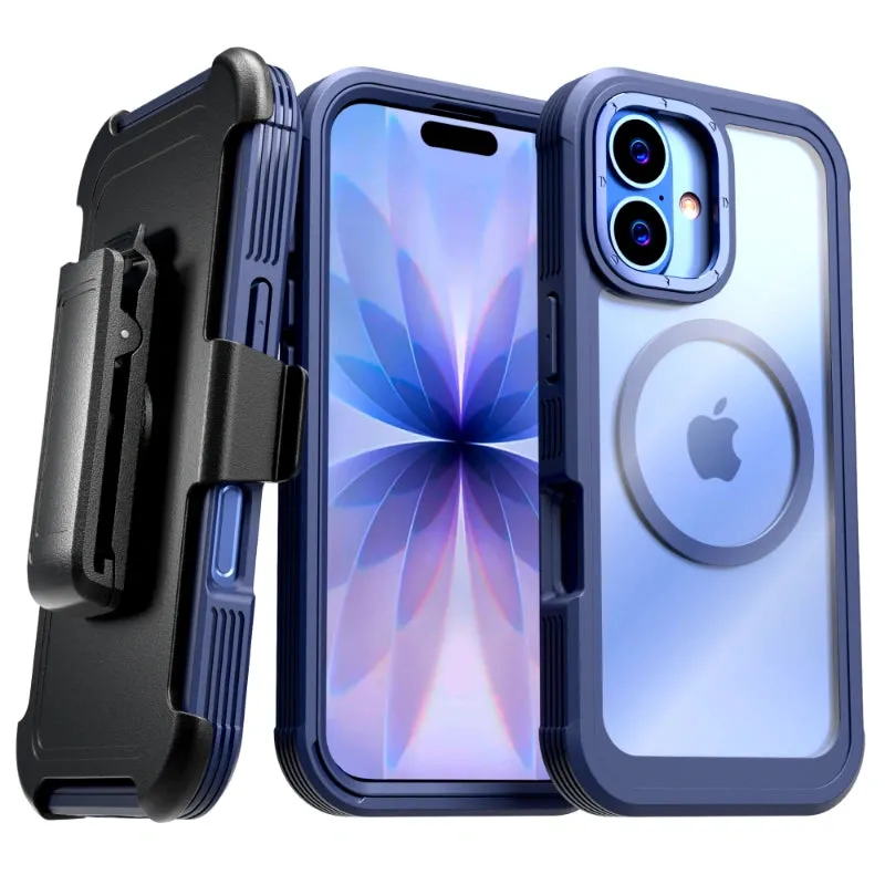 Rugged Surface professional accessory Apple iPhone 17 Defender Crystal Case With invisible Magsafe