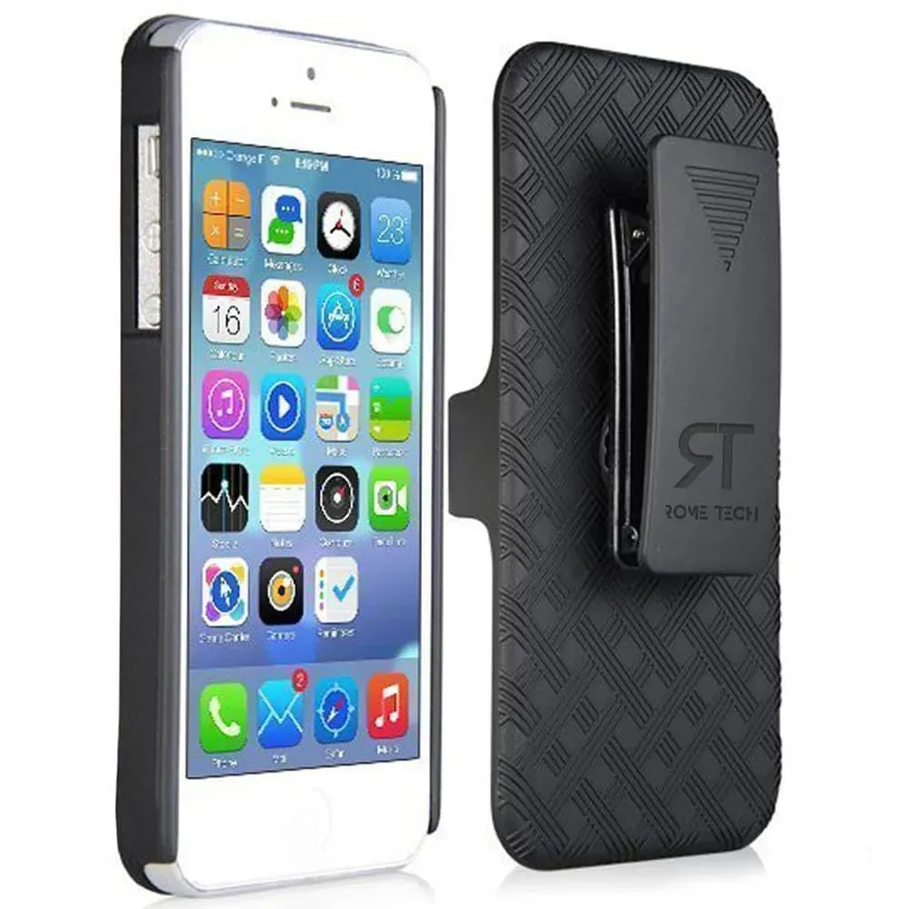 Matte Pattern Smooth Feel Apple iPhone 5/5s/SE Belt Clip Holster Phone Case