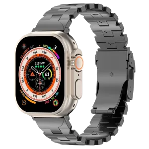 Flexible Active Design Durable Outdoor Option Apple Watch Butterfly Titanium Strap (Graphite)