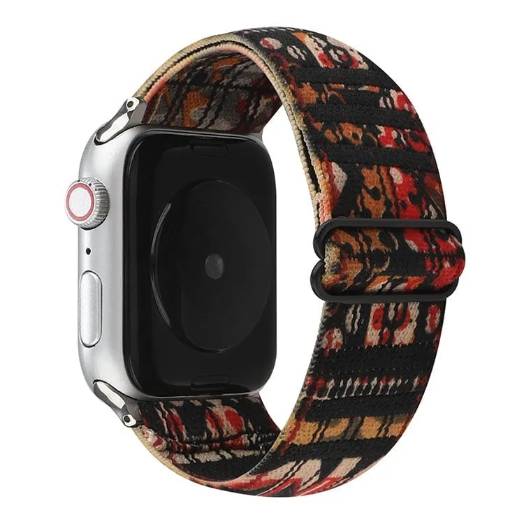 Comfortable Activity Gear Premium Strength Design Apple Watch Elastic Strap (Black Mix)