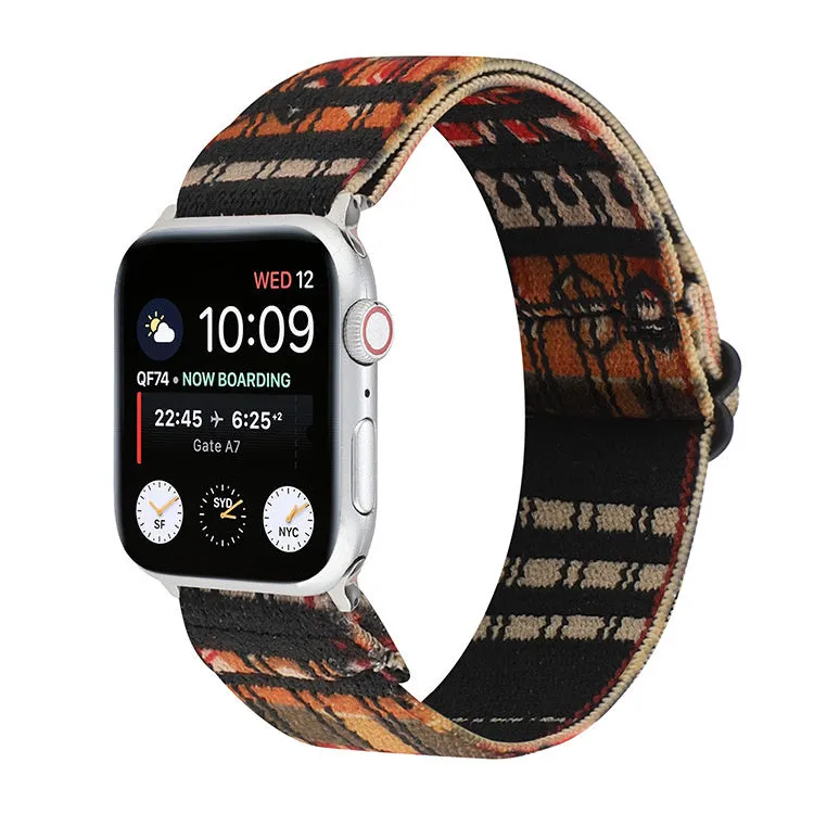 Apple Watch Elastic Strap (Black Mix) Premium Quality Durable Texture