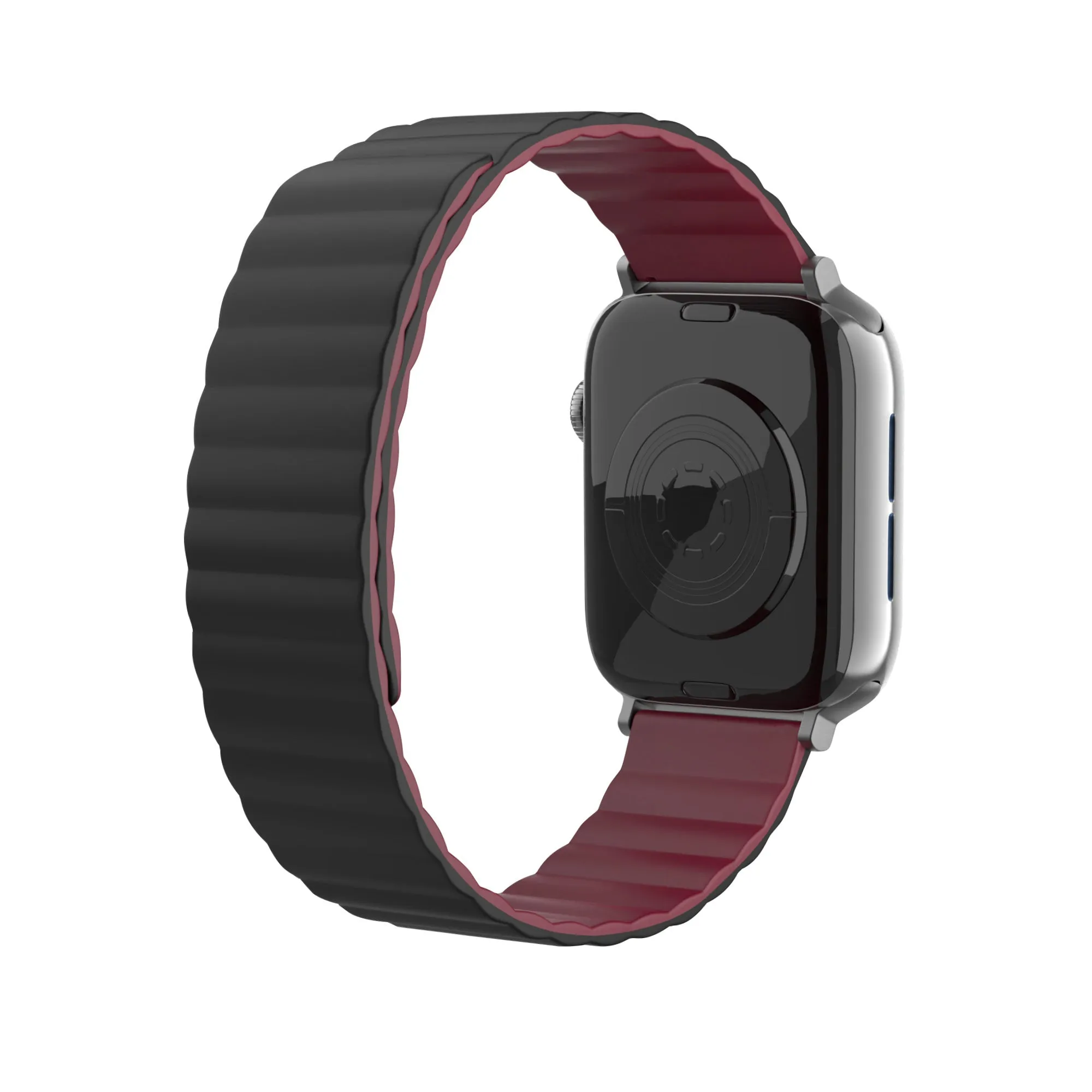Apple Watch Magnetic Silicone Strap (Black/Red) Outdoor Adventure Accessory