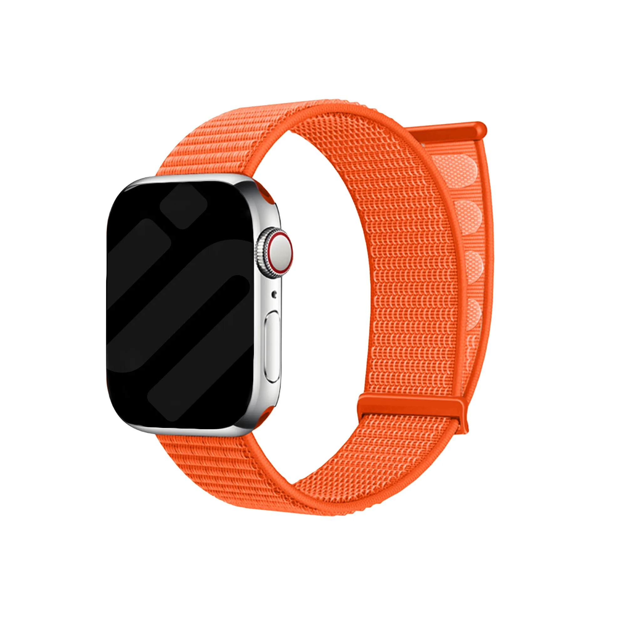 Apple Watch Nylon Loop Strap (Orange) Rugged Style Secure Band