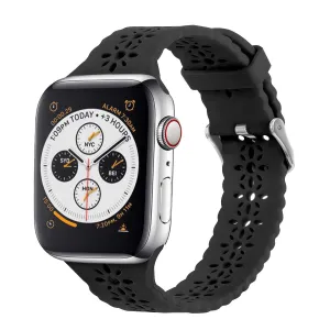 Apple Watch Patterned Silicone Strap (Black) Professional Look