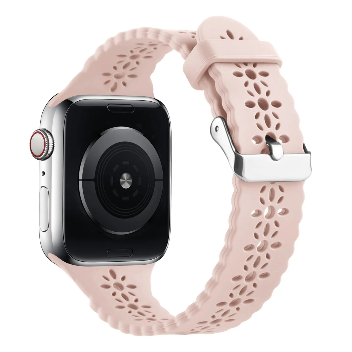 comfort feature Apple Watch Patterned Silicone Strap (Pink)