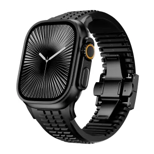 Apple Watch Premium Silicone Strap (Black) Practical Choice Luxury Durable Design