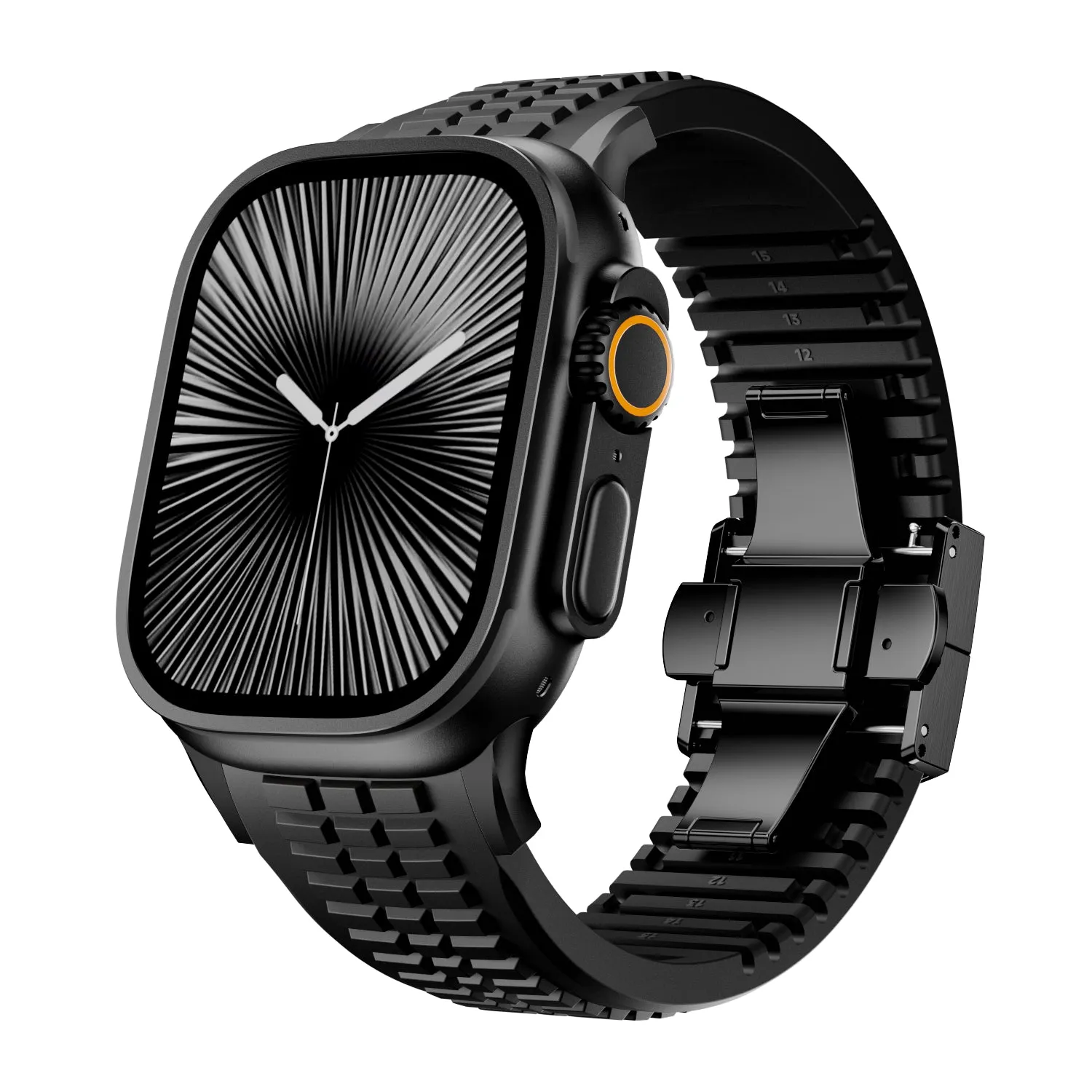 Apple Watch Premium Silicone Strap (Black) Practical Choice Luxury Durable Design