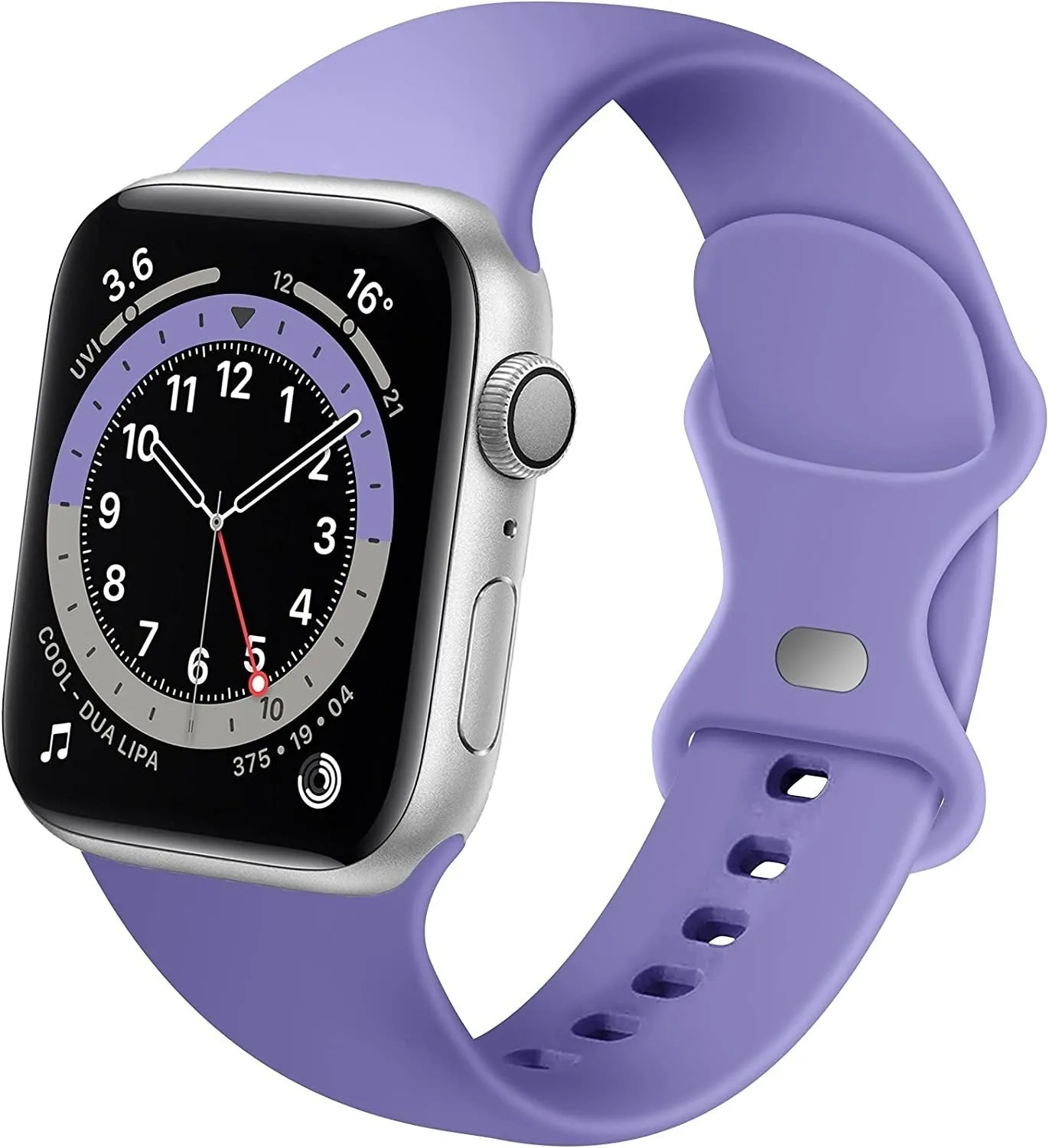 Flexible Band Design Apple Watch Silicone Strap Classic (Purple)