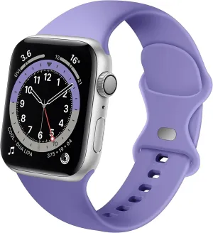 Flexible Band Design Apple Watch Silicone Strap Classic (Purple)