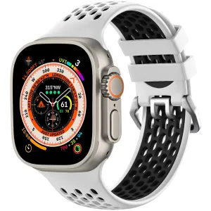 Classic Wear Classic Design Touch Apple Watch Sport Strap with Buckle (White/Black)