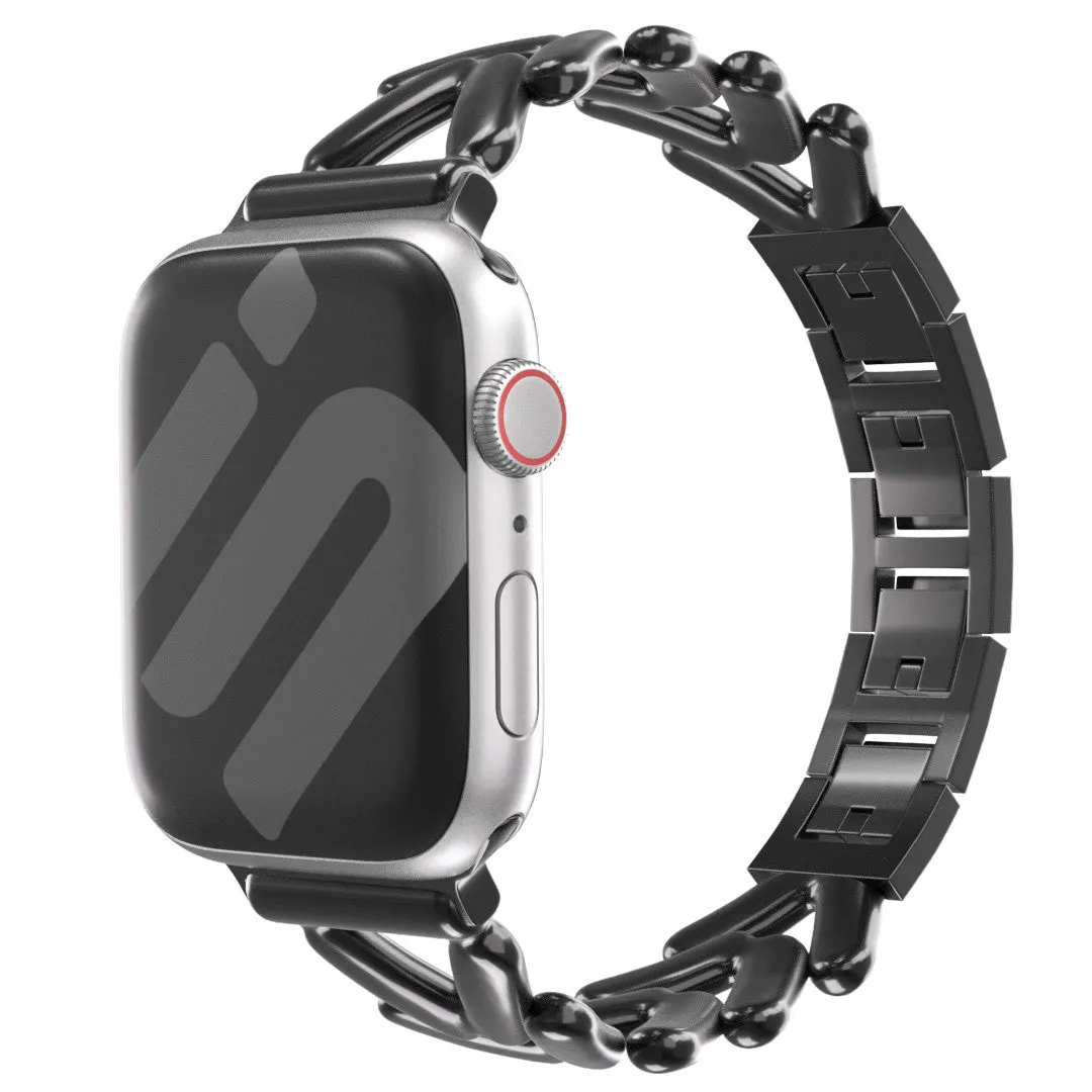 Apple Watch Steel Strap V-Type (Black) Elegant Daily Use