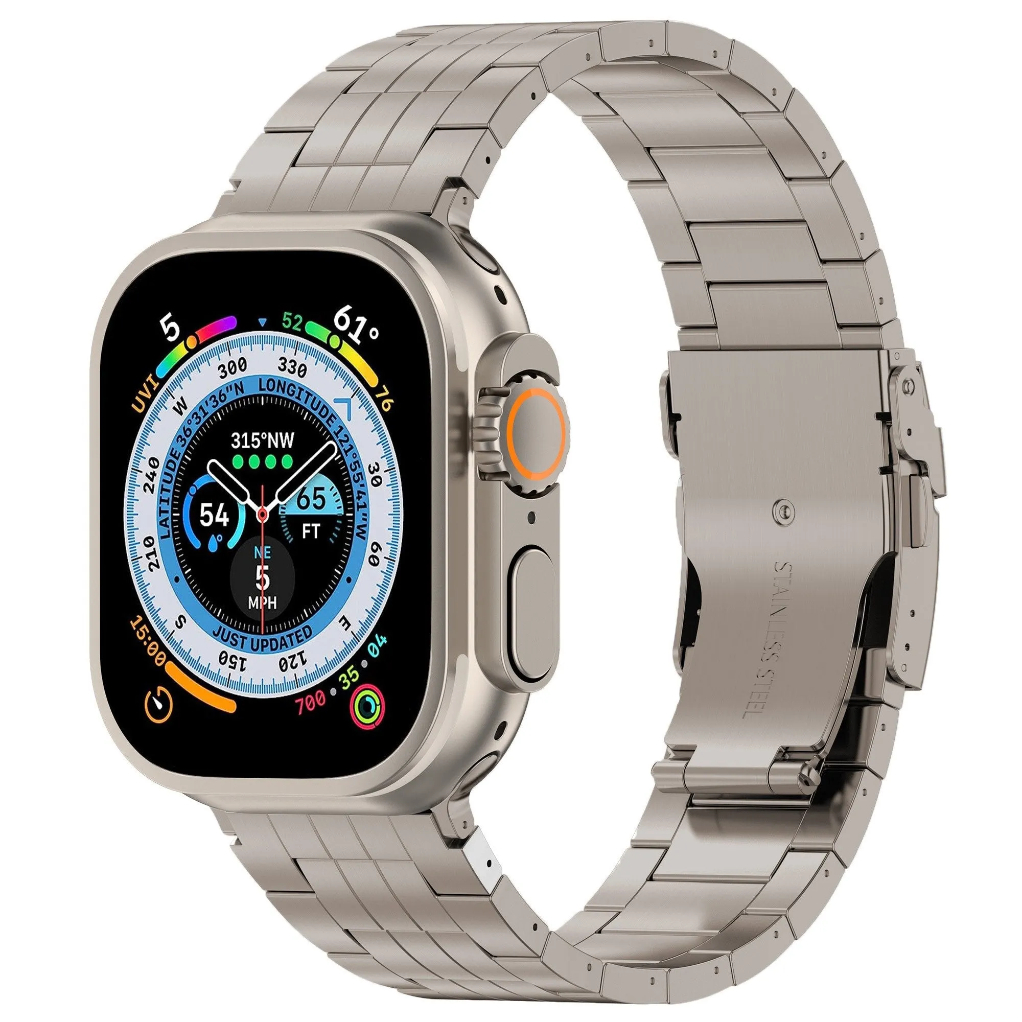 Apple Watch Titanium Strap Duo (Grey) Trendy Look