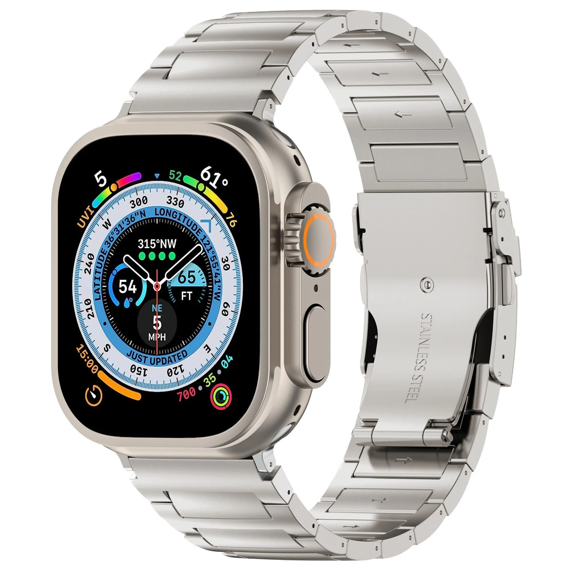 Apple Watch Titanium Strap H-Type (Silver) Modern Comfort