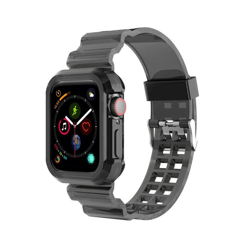 Apple Watch Transparent TPU Strap (Transparent Black) Modern Look Design