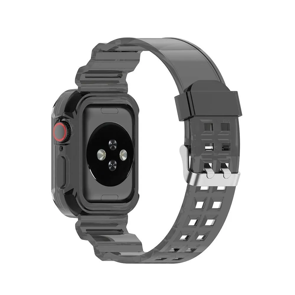 Active Wear Gear Apple Watch Transparent TPU Strap (Transparent Black)