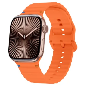Apple Watch Wave Silicone Strap (Orange) Luxury Minimal Style