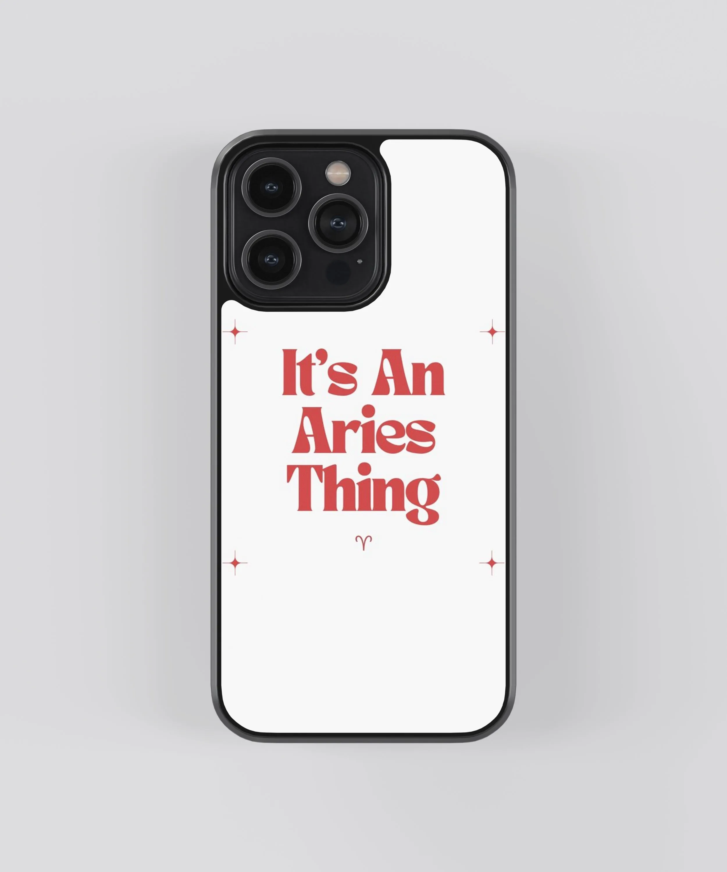 Durable Shape Full Coverage Aries Zodiac Sign Glass Phone Case Cover