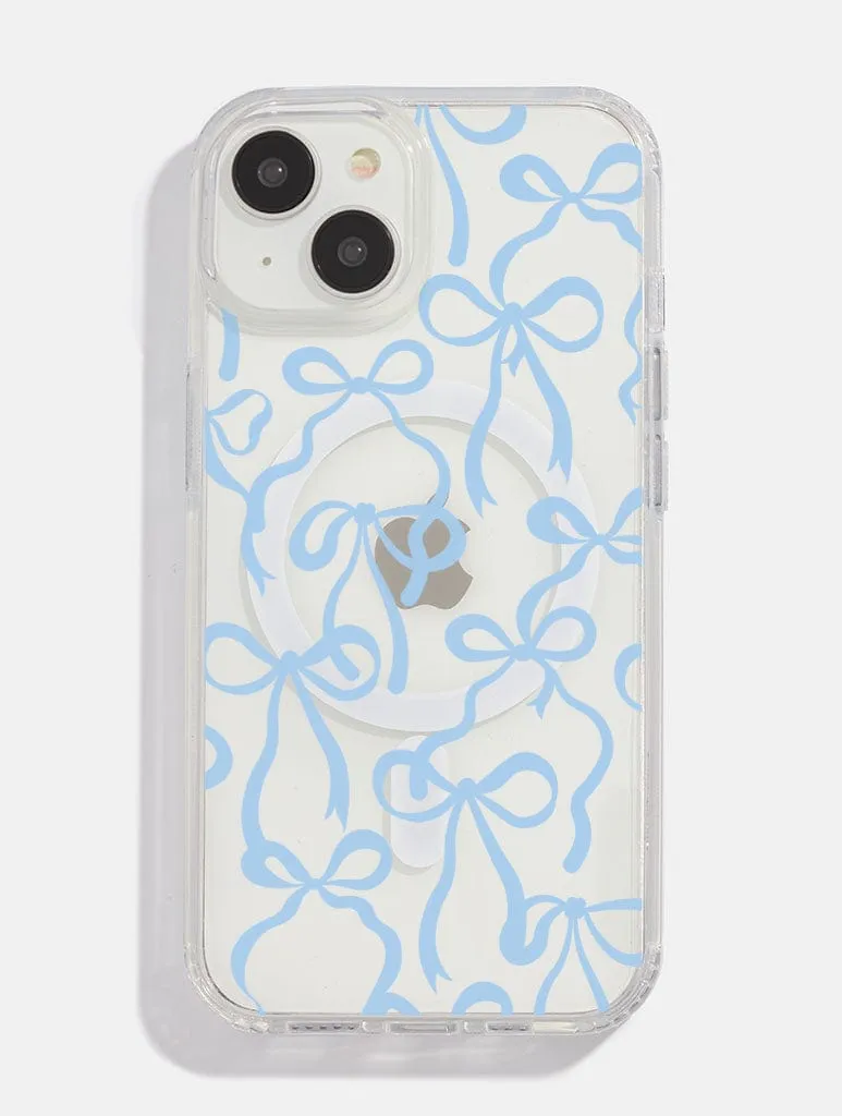Baby Blue Bows MagSafe iPhone Case Modern Accent