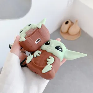 custom engraved silicone case BABY YODA SILICONE AIRPODS CASE COVER FOR 1/2, 3 AND AIRPODS PRO