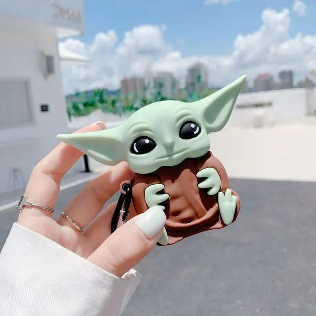 Creative Protective Bag Universal Silicone Holder BABY YODA SILICONE AIRPODS CASE COVER FOR 1/2, 3 AND AIRPODS PRO