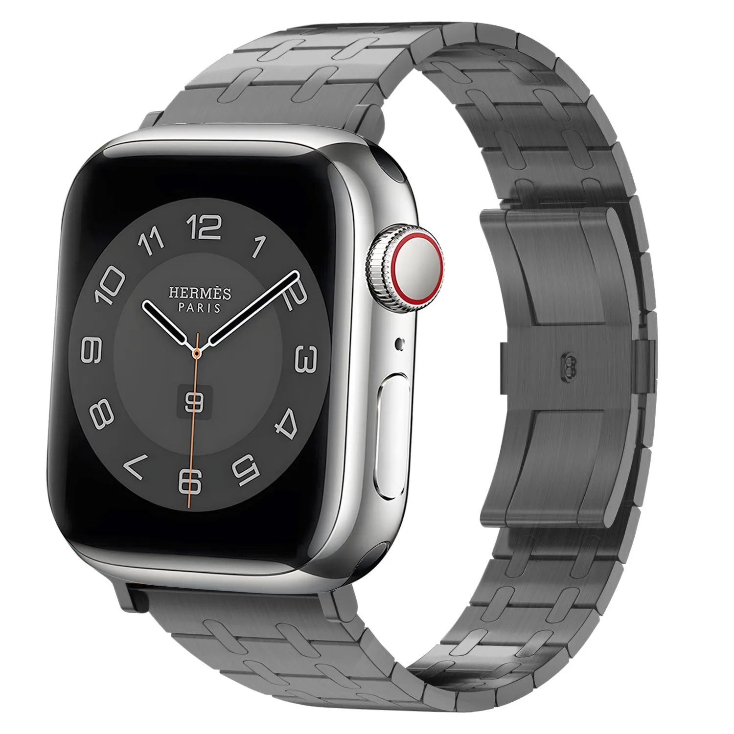 BALR. Apple Watch Stainless Steel Strap (Black) Outdoor Fitness Luxury Appeal Design