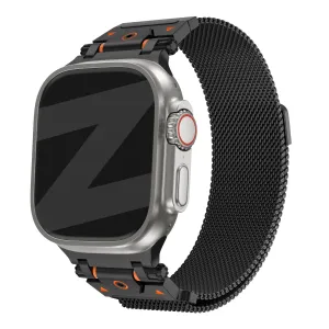 Bandz Apple Watch Rugged Milanese Loop Strap (Black) Elegant Style Soft Band