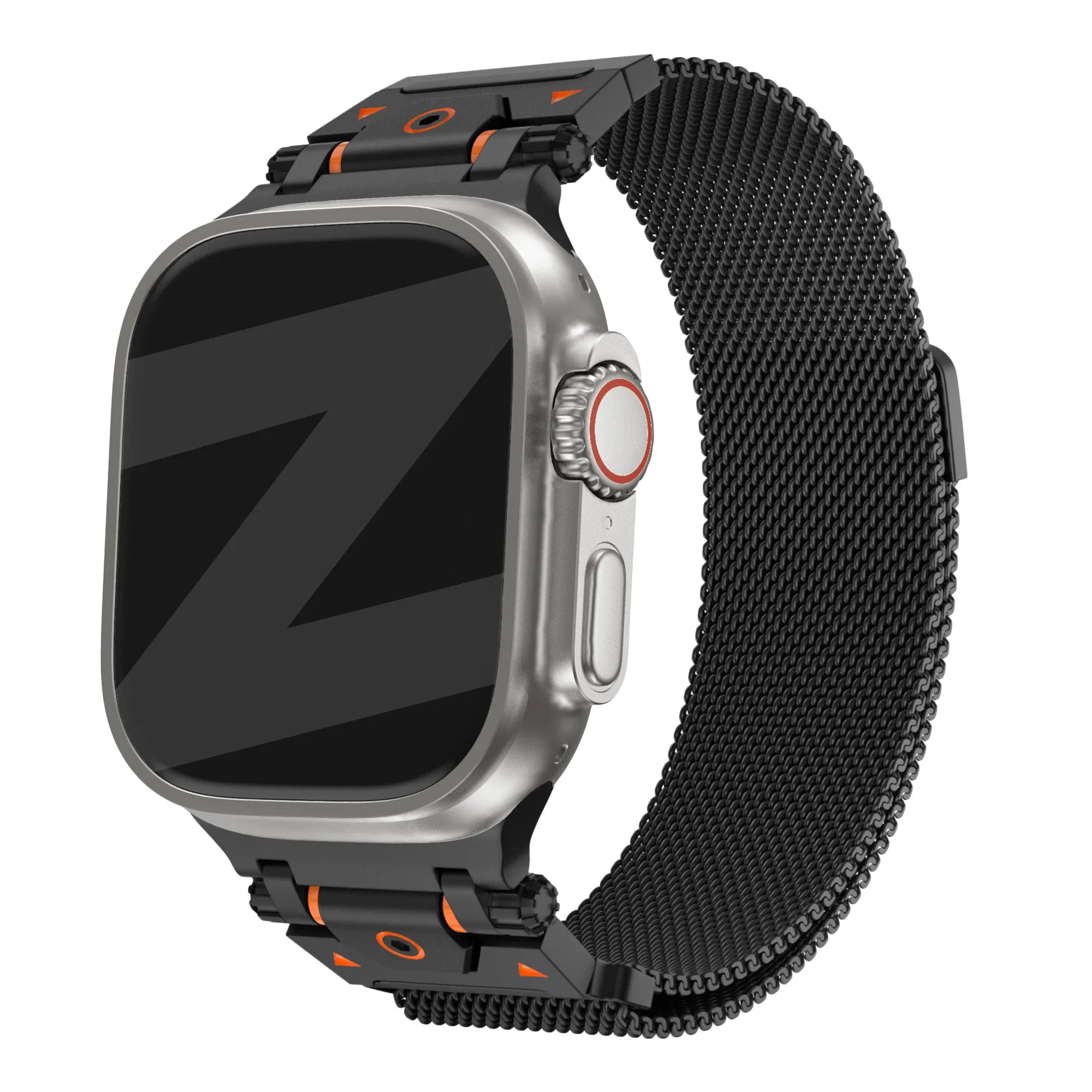 Bandz Apple Watch Rugged Milanese Loop Strap (Black) Elegant Style Soft Band