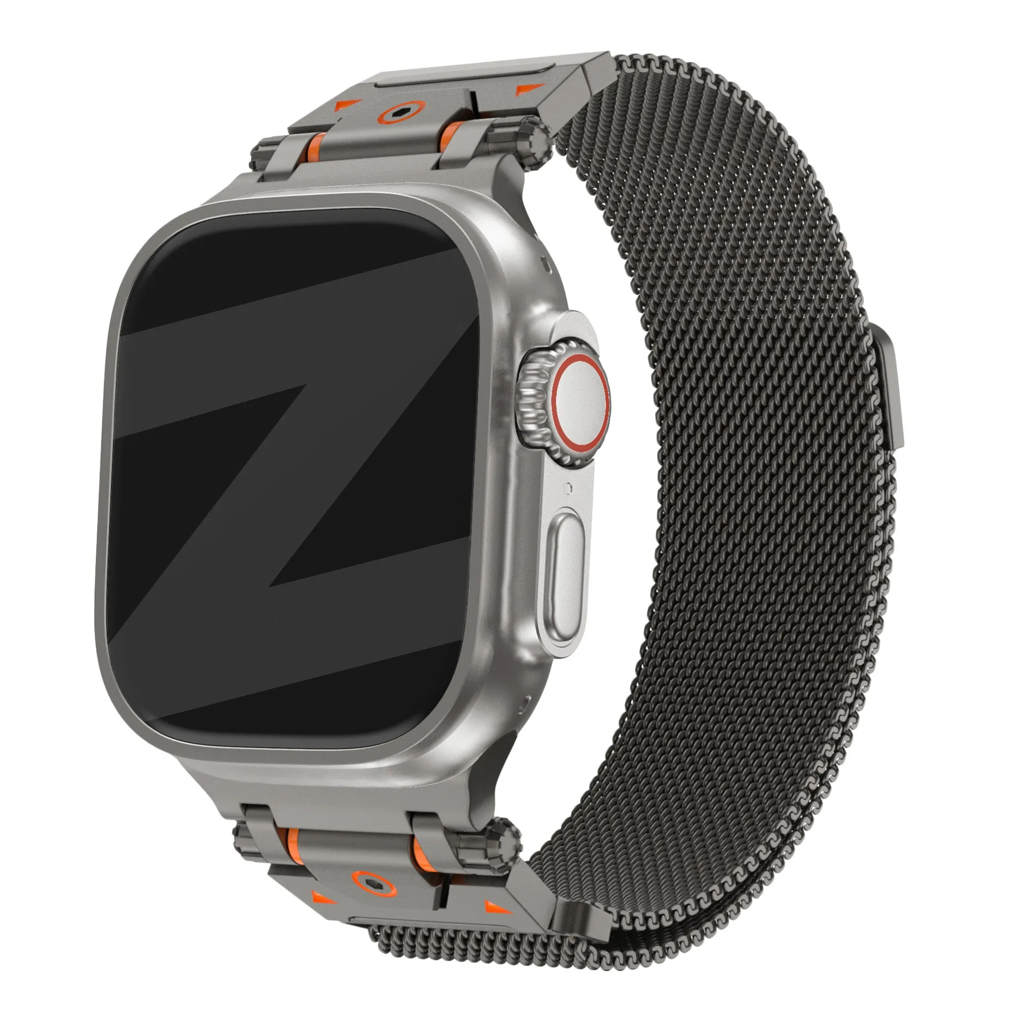 Outdoor Utility Bandz Apple Watch Rugged Milanese Loop Strap (Titanium Grey)