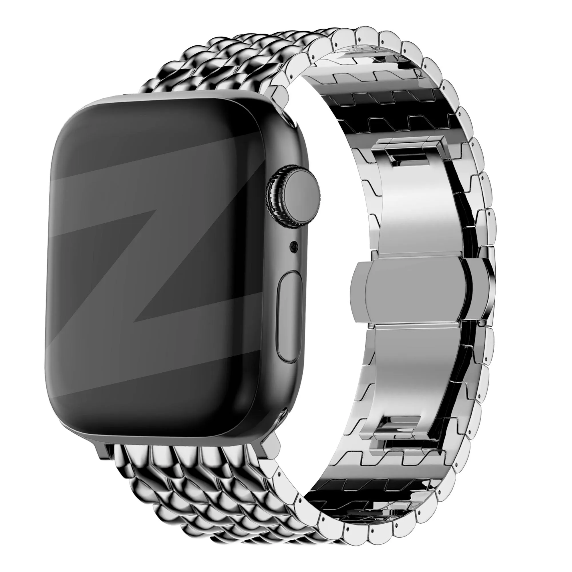 Professional Wear Bandz Apple Watch Steel Strap 'Dragon' (Silver)