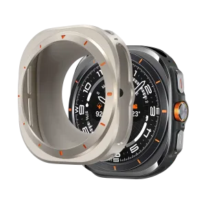 Bandz Samsung Galaxy Watch Ultra Metal Case (Titanium) Sporty Design Full Armor Shell