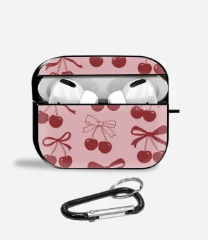 Berry Cute Aipods Glass Case premium leather earbuds holder Durable Silicone Organizer