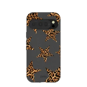 Elegant Layer Texture Hybrid Texture Black Jaguar Stars Google Pixel 10/10 Pro Case