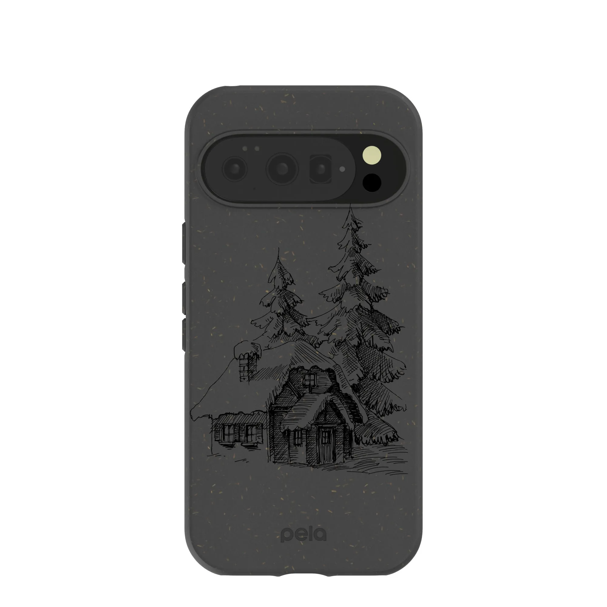 Black Lone Cabin Google Pixel 10/10 Pro Case Minimal Edge Design